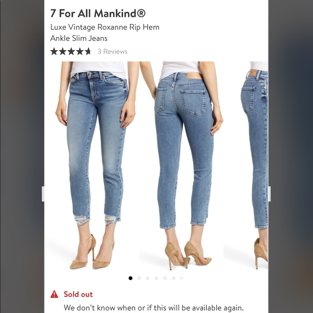 7 for all mankind Roxanne luxe vintage